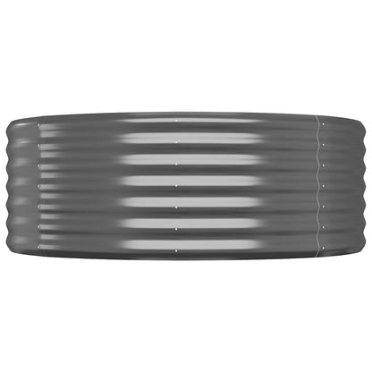 Canteiro elevado jardim 507x100x36 aço galvanizado antracite