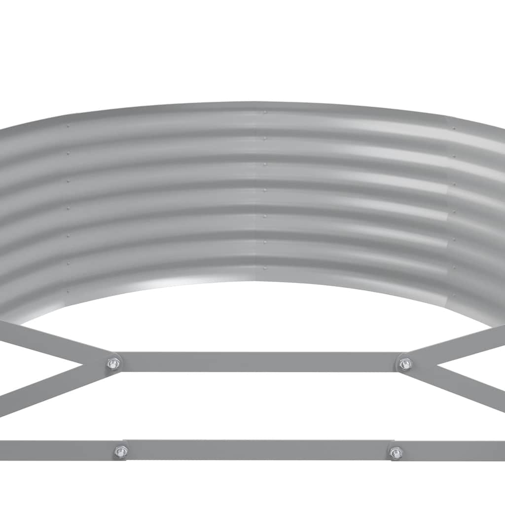 Canteiro elevado jardim 507x100x36 aço galvanizado antracite