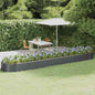 Canteiro elevado jardim 507x100x36 aço galvanizado antracite