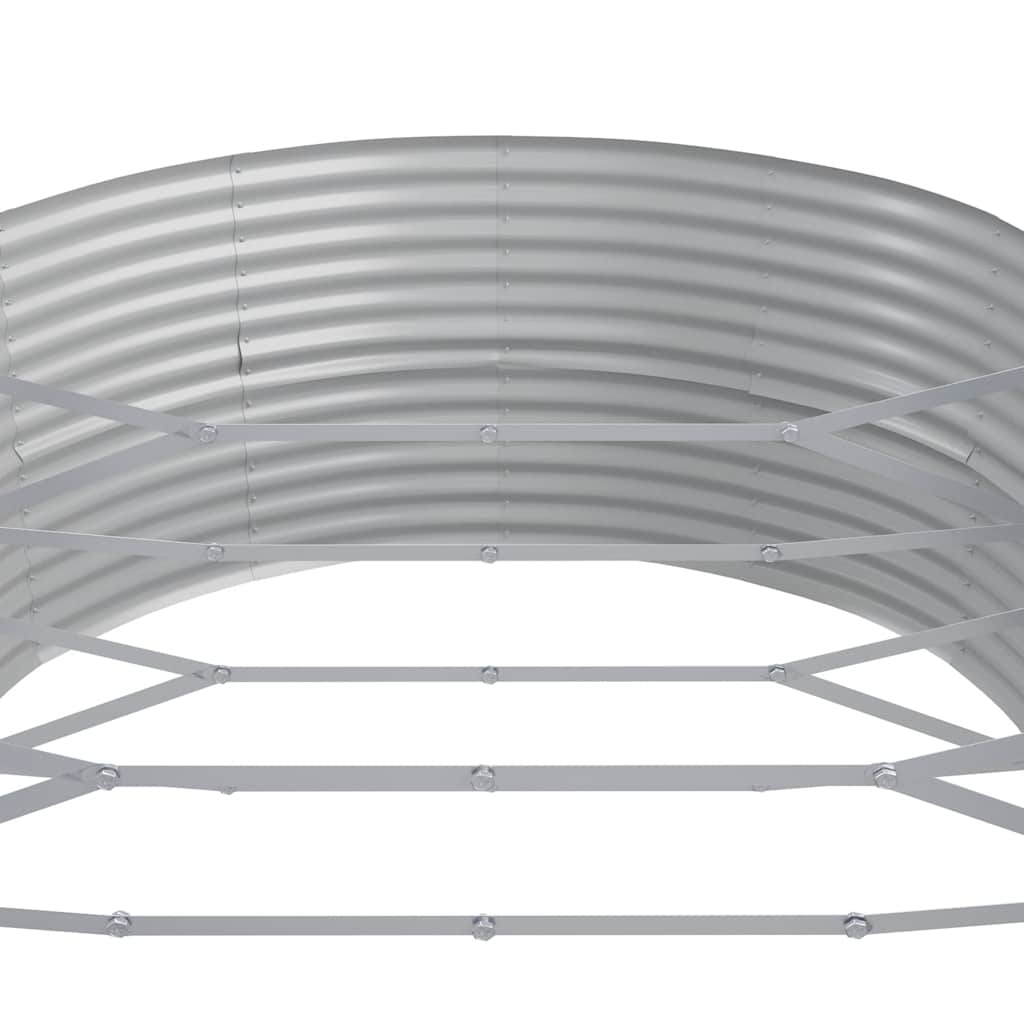 Canteiro elevado jardim 544x100x36 aço galvanizado antracite