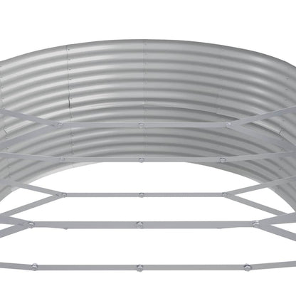 Canteiro elevado jardim 544x100x36 aço galvanizado antracite