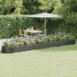 Canteiro elevado jardim 544x100x36 aço galvanizado antracite