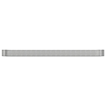 Canteiro elevado jardim 544x100x36 aço galvanizado prateado