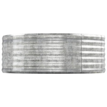 Canteiro elevado jardim 544x100x36 aço galvanizado prateado