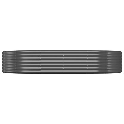 Canteiro elevado jardim 214x140x36 aço galvanizado antracite