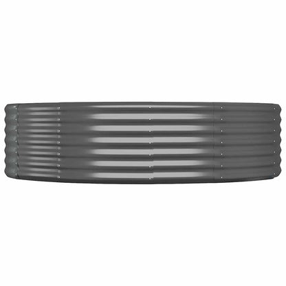 Canteiro elevado jardim 214x140x36 aço galvanizado antracite