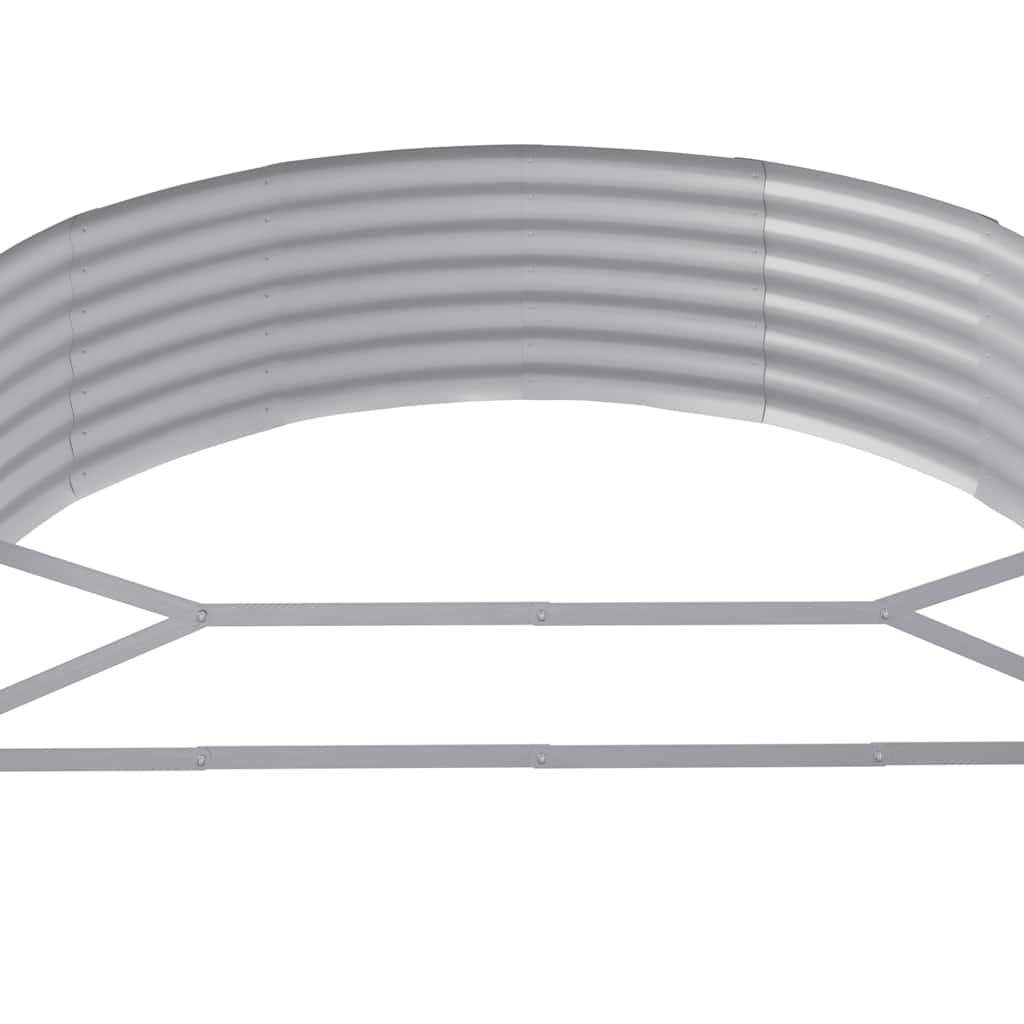 Canteiro elevado jardim 214x140x36 aço galvanizado antracite