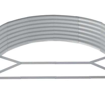 Canteiro elevado jardim 214x140x36 aço galvanizado antracite
