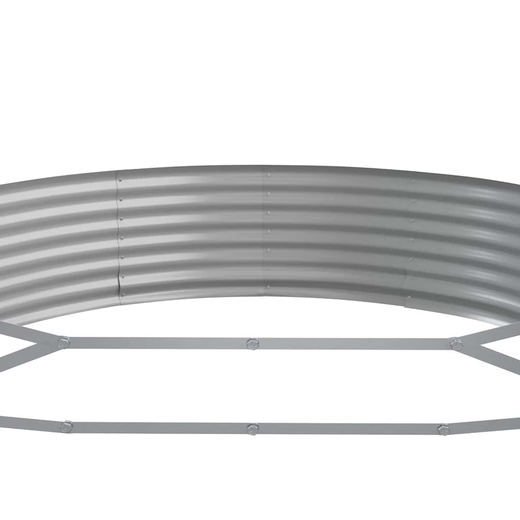 Canteiro elevado de jardim em aço galvanizado 296x140x36 cm antracite
