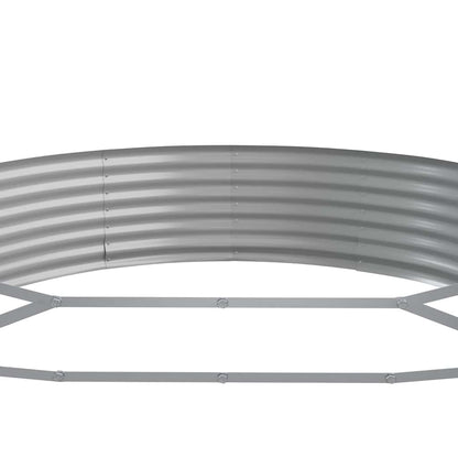 Canteiro elevado de jardim em aço galvanizado 296x140x36 cm antracite