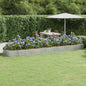 Canteiro elevado jardim 523x140x36 aço galvanizado prateado