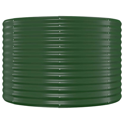 Canteiro elevado jardim 100x100x68 cm aço galvanizado verde