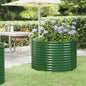 Canteiro elevado jardim 100x100x68 cm aço galvanizado verde