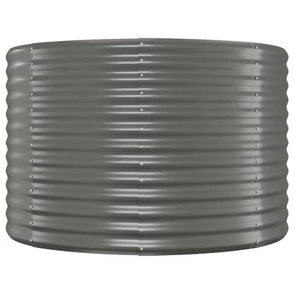 Canteiro elevado jardim 100x100x68 aço galvanizado cinzento