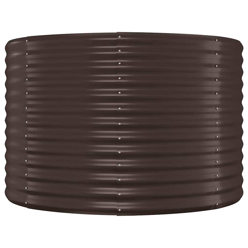 Canteiro elevado jardim 100x100x68 aço galvanizado castanho