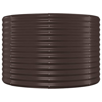 Canteiro elevado jardim 100x100x68 aço galvanizado castanho