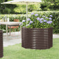 Canteiro elevado jardim 100x100x68 aço galvanizado castanho
