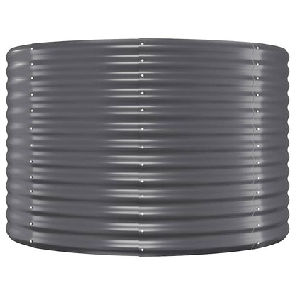 Canteiro elevado jardim 100x100x68 aço galvanizado antracite
