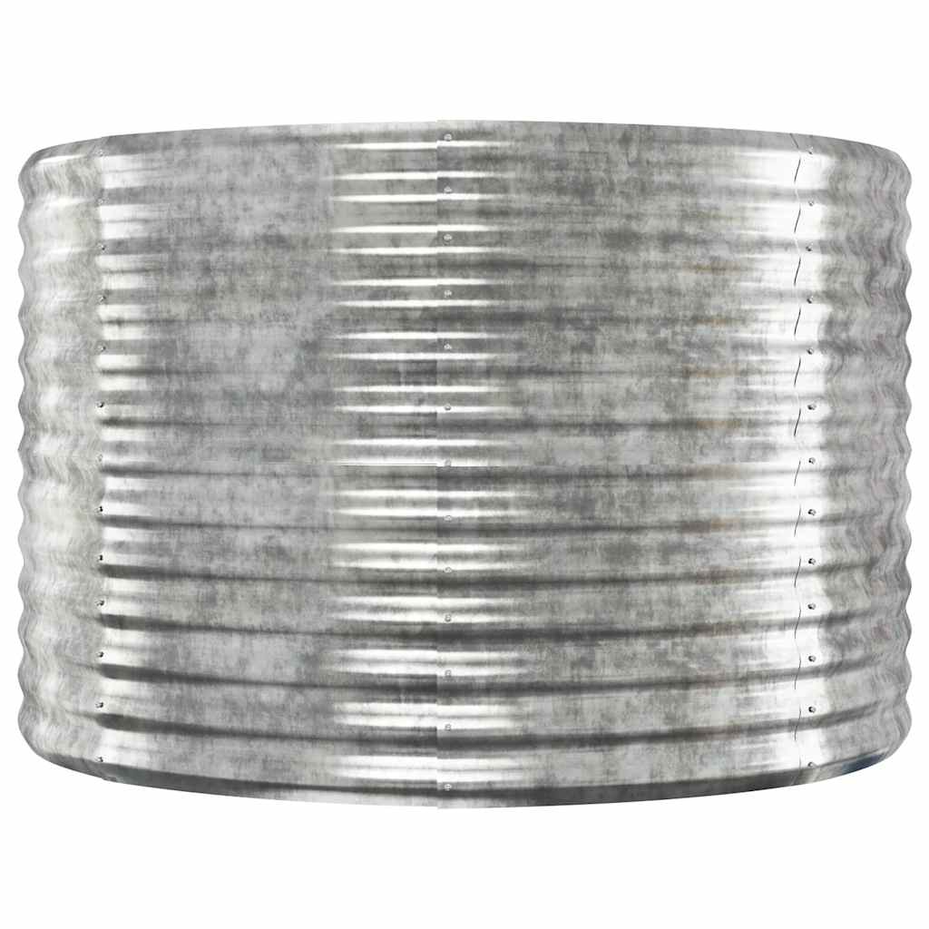 Canteiro elevado jardim 100x100x68 aço galvanizado prateado
