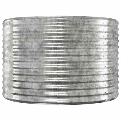 Canteiro elevado jardim 100x100x68 aço galvanizado prateado
