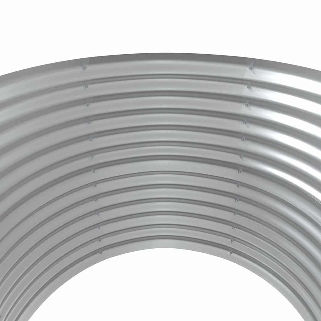 Canteiro elevado jardim 100x100x68 aço galvanizado prateado