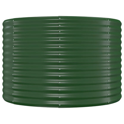 Canteiro elevado jardim 175x100x68 cm aço galvanizado verde