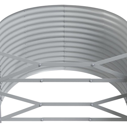 Canteiro elevado jardim 175x100x68 aço galvanizado cinzento