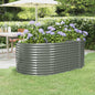 Canteiro elevado jardim 175x100x68 aço galvanizado cinzento