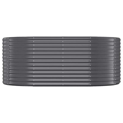 Canteiro elevado jardim 175x100x68 aço galvanizado antracite