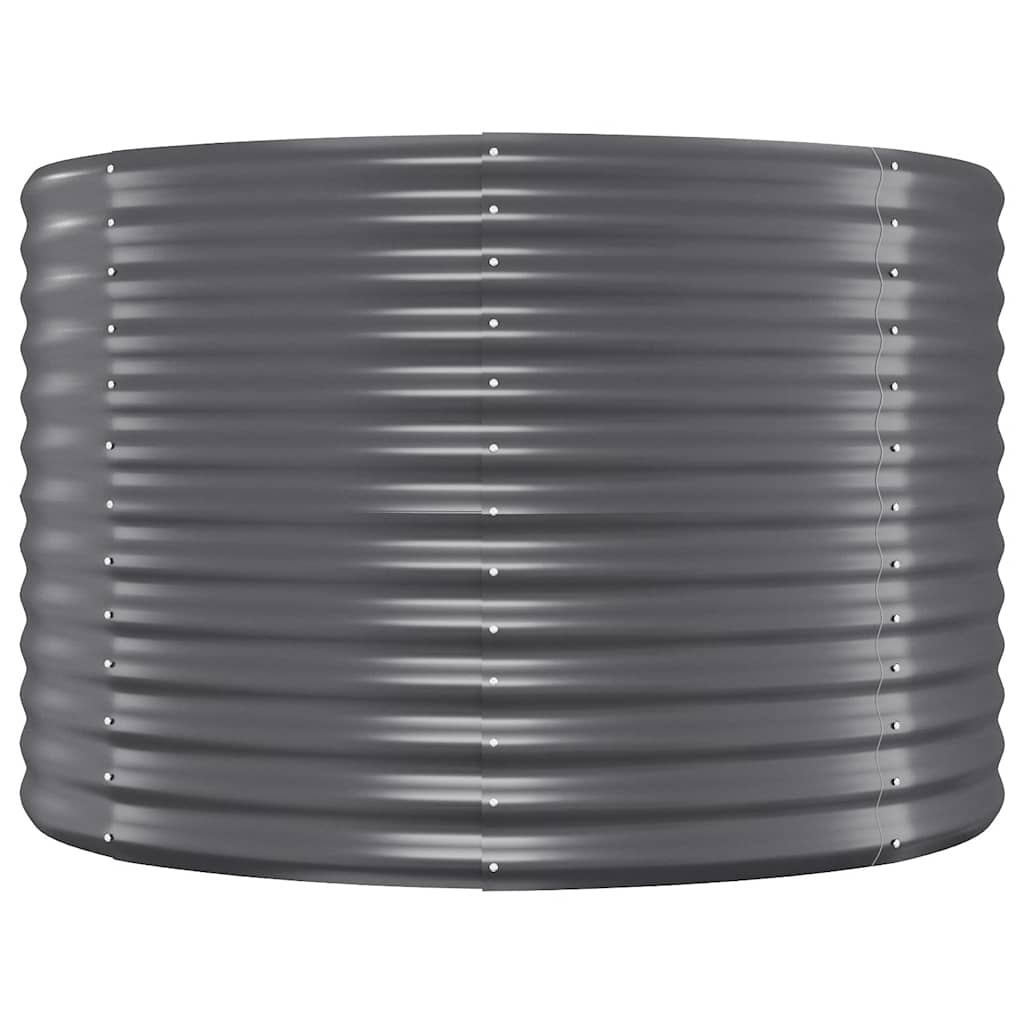 Canteiro elevado jardim 175x100x68 aço galvanizado antracite