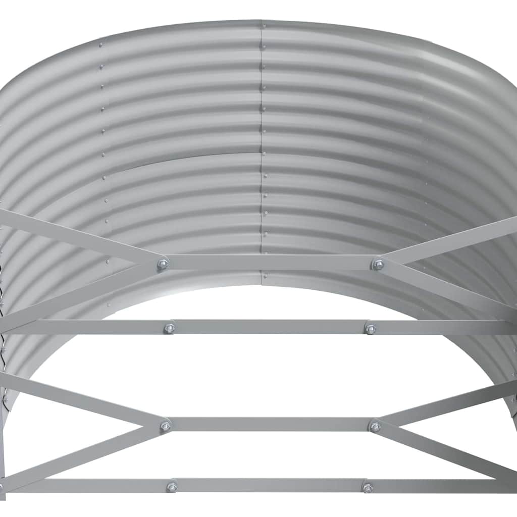 Canteiro elevado jardim 175x100x68 aço galvanizado antracite
