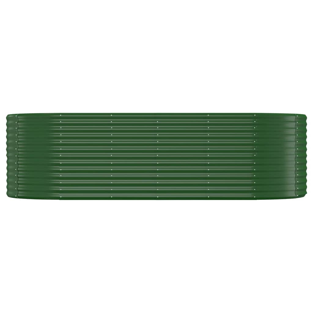 Canteiro elevado jardim 249x100x68 cm aço galvanizado verde