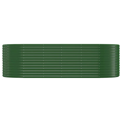 Canteiro elevado jardim 249x100x68 cm aço galvanizado verde