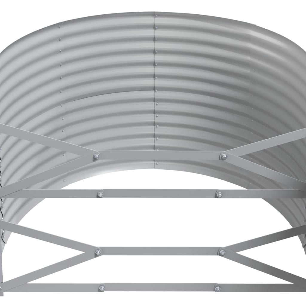 Canteiro elevado jardim 249x100x68 aço galvanizado castanho