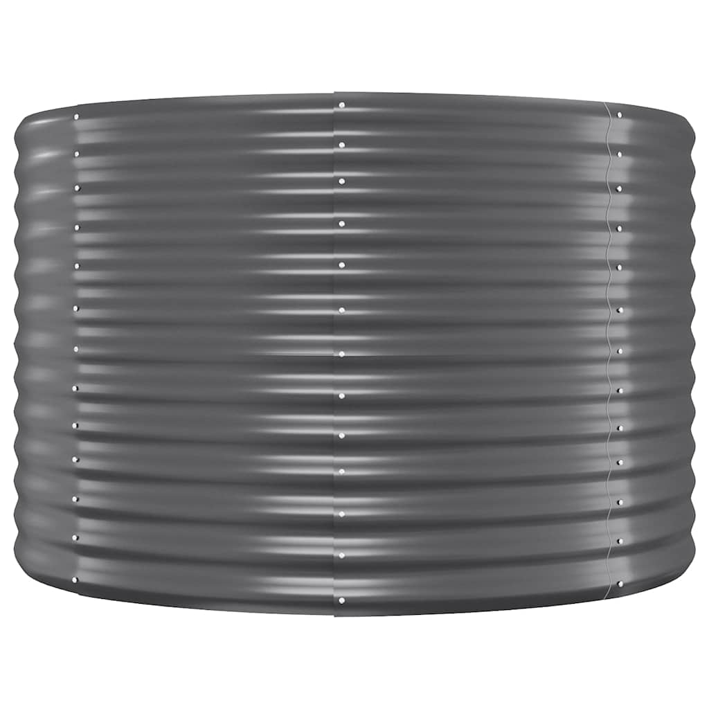 Canteiro elevado jardim 249x100x68 aço galvanizado antracite