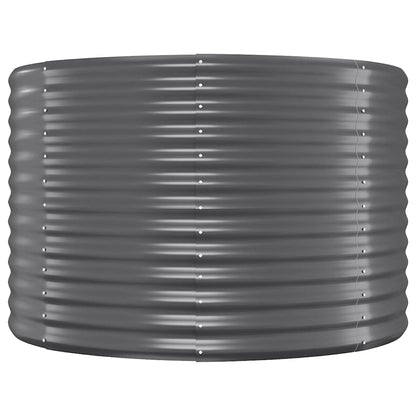 Canteiro elevado jardim 249x100x68 aço galvanizado antracite