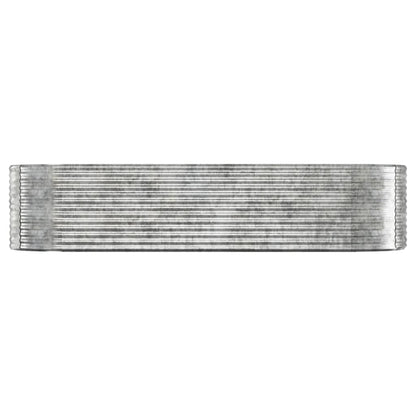 Canteiro elevado jardim 322x100x68 aço galvanizado prateado
