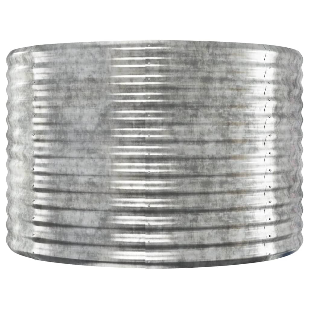 Canteiro elevado jardim 322x100x68 aço galvanizado prateado