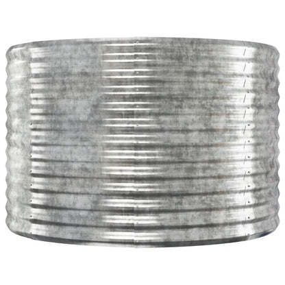 Canteiro elevado jardim 322x100x68 aço galvanizado prateado