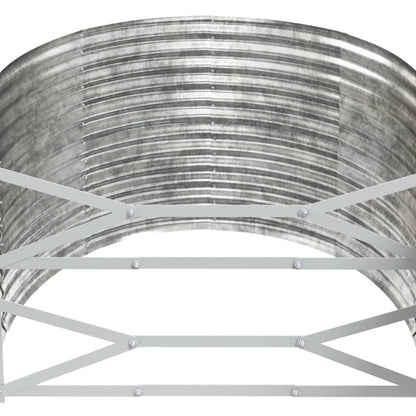 Canteiro elevado jardim 322x100x68 aço galvanizado prateado