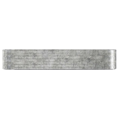 Canteiro elevado jardim 396x100x68 aço galvanizado prateado