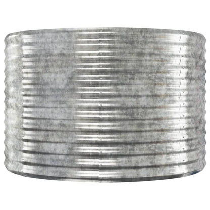 Canteiro elevado jardim 396x100x68 aço galvanizado prateado