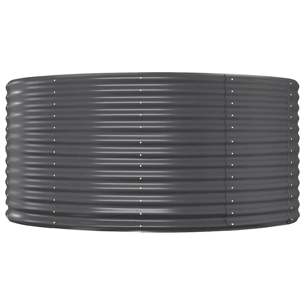 Canteiro elevado jardim 140x140x68 aço galvanizado antracite
