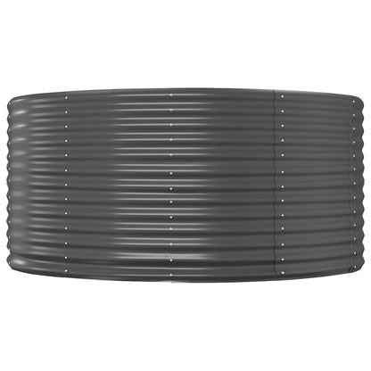 Canteiro elevado jardim 140x140x68 aço galvanizado antracite