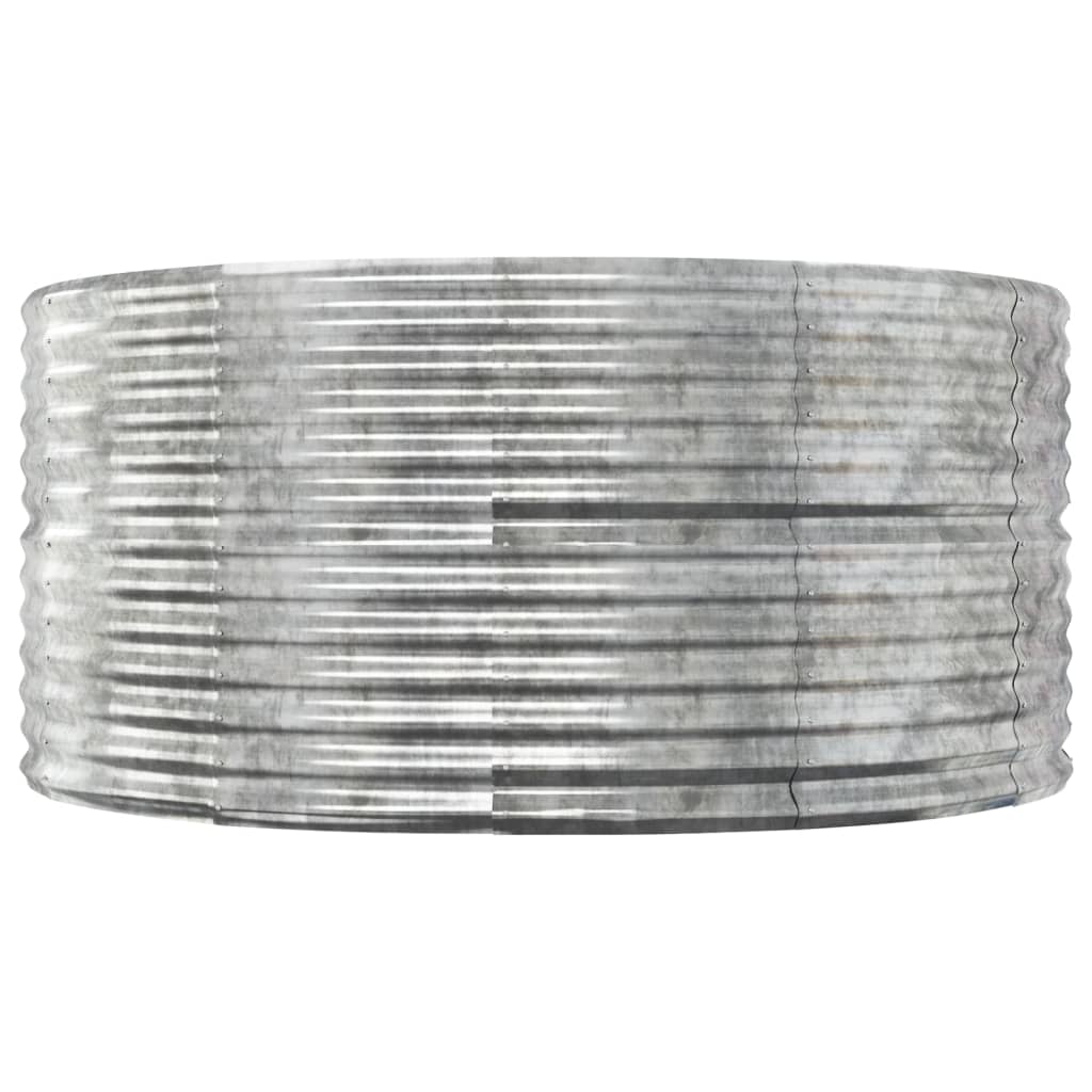 Canteiro elevado jardim 140x140x68 aço galvanizado prateado