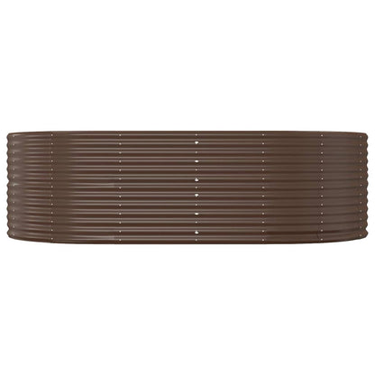 Canteiro elevado jardim 212x140x68 aço galvanizado castanho