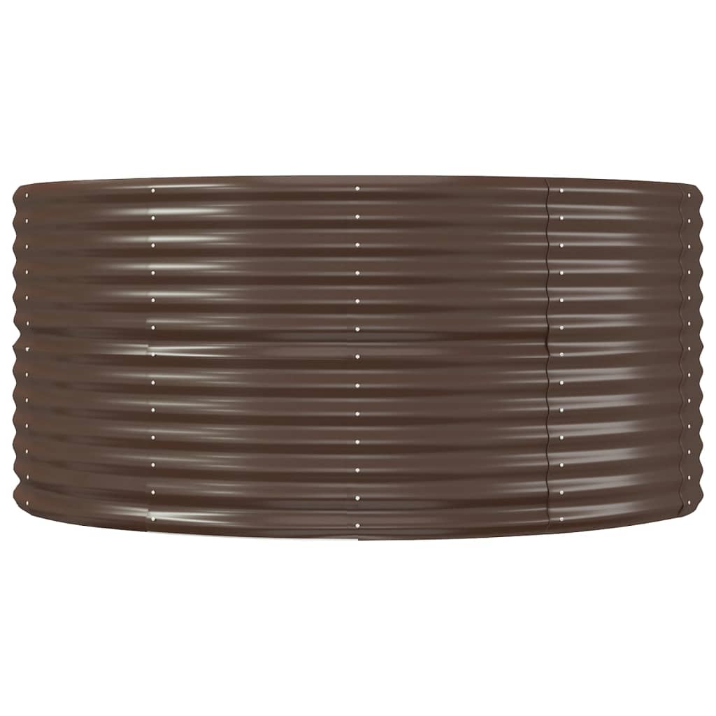 Canteiro elevado jardim 212x140x68 aço galvanizado castanho