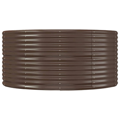 Canteiro elevado jardim 212x140x68 aço galvanizado castanho