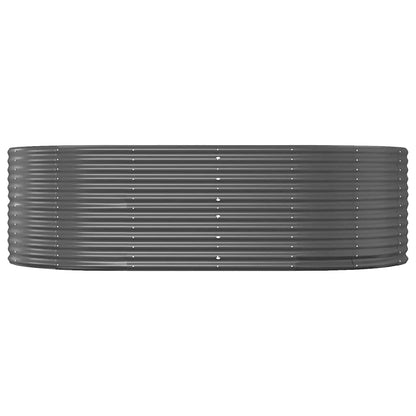 Canteiro elevado de jardim 212x140x68 cm, antracite, aço galvanizado
