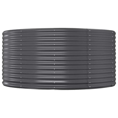Canteiro elevado de jardim 212x140x68 cm, antracite, aço galvanizado